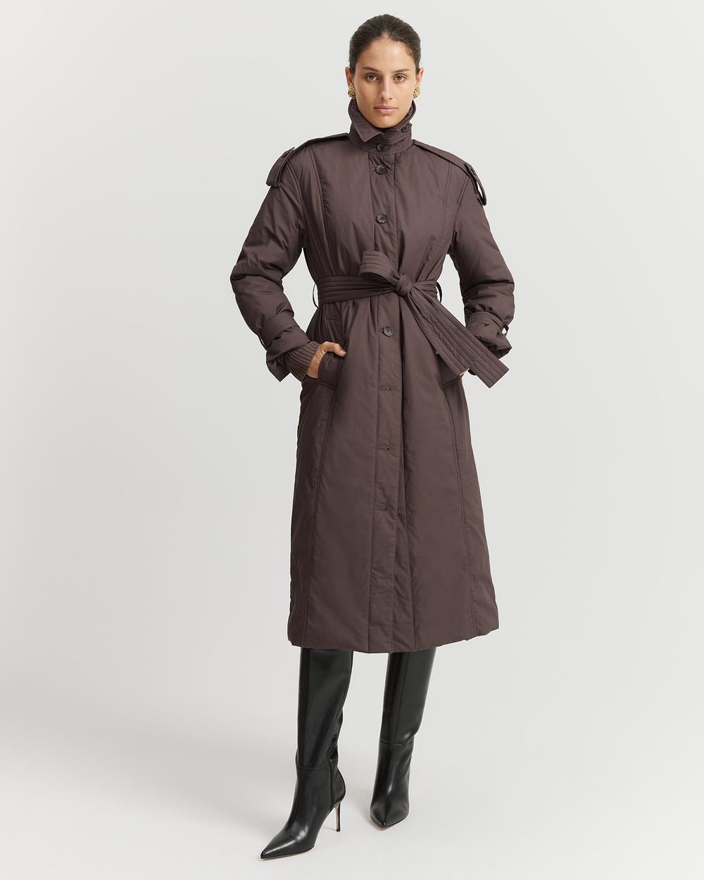 Country Road - Padded Trench Coat - Coats & Jackets (Brown) Padded Trench Coat