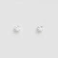 Swarovski - Attract stud earrings, Round cut, White, Rhodium plated - Jewellery (Silver) Attract stud earrings, Round cut, White, Rhodium plated