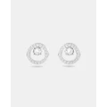 Swarovski - Creativity stud earrings, White, Rhodium plated - Jewellery (Silver) Creativity stud earrings, White, Rhodium plated