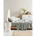 Linen House - Augusta 500TC Cotton Sateen Sheet set - Home (Green Gum) Augusta 500TC Cotton Sateen Sheet set