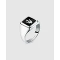 Maserati - Black Enamel Size 019 Ring - Jewellery (Black) Black Enamel Size 019 Ring