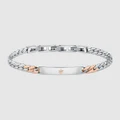 Maserati - Silver with Rose Gold Accent 22cm Bracelet - Jewellery (Silver) Silver with Rose Gold Accent 22cm Bracelet