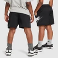 Nike - Sportswear Woven Shorts Teens - Shorts (Black) Sportswear Woven Shorts - Teens