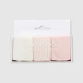 Purebaby - 3 Sock Pack Kids Babies - Underwear & Socks (Pale Pink Pack) 3 Sock Pack-Kids-Babies