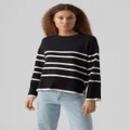 Vero Moda - Saba Stripe Knit - Coats & Jackets (Black) Saba Stripe Knit