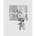 Alimrose - Organic Koala Baby Blanket Set - Blankets (Grey) Organic Koala Baby Blanket Set
