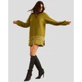 Cynthia Rowley - Sweatshirt Satin Dress - Dresses (GREEN) Sweatshirt Satin Dress