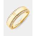 Michael Hill - Two Row Ring with 0.37 TW of Diamonds In 10kt Yellow Gold - Jewellery (Yellow) Two Row Ring with 0.37 TW of Diamonds In 10kt Yellow Gold