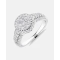 Michael Hill - Halo Ring with 1 Carat TW of Diamonds in 10kt White Gold - Jewellery (White) Halo Ring with 1 Carat TW of Diamonds in 10kt White Gold