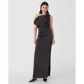 MISHA - Aster Satin Gown - Dresses (Black) Aster Satin Gown
