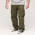 Superdry - Organic Cotton Baggy Cargo Pants - Pants (Drab Olive Green) Organic Cotton Baggy Cargo Pants