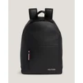 Tommy Hilfiger - Pique Textured Laptop Backpack - Backpacks (Black) Pique Textured Laptop Backpack