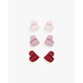 Country Road - Heart Clips Pack Of 6 - Hair Accessories (Purple) Heart Clips Pack Of 6