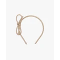 Country Road - Crystal Bow Headband - Hair Accessories (Gold) Crystal Bow Headband