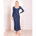 Pilgrim - Eve Long Sleeve Maxi Dress - Bridesmaid Dresses (Blue) Eve Long Sleeve Maxi Dress
