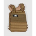 The WOD Life - Tech Plate Carrier Weight Vest - Gym & Yoga (Brown) Tech Plate Carrier Weight Vest