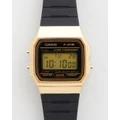 Casio - Vintage Square With Resin Strap - Watches (Gold) Vintage Square With Resin Strap