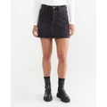 Jag - Tyla Mini Denim Skirt - Skirts (black) Tyla Mini Denim Skirt