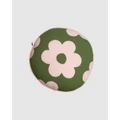 Mosey Me - Flowerbed Round Cushion - Home (Olive/Peach) Flowerbed Round Cushion