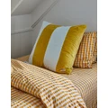 Mosey Me - Velvet Stripe Euro Cushion Cover - Home (Tawny Olive/ Pale Blue) Velvet Stripe Euro Cushion Cover