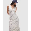 TOPSHOP - V Neck Midi Length Slip Dress - Dresses (Multi) V-Neck Midi Length Slip Dress