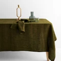 Aura Home - Vintage Linen Tablecloth - Home (Green) Vintage Linen Tablecloth