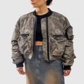 BDG By Urban Outfitters - Utility Bomber Jacket - Coats & Jackets (Dark Grey) Utility Bomber Jacket