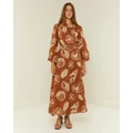 Palm Noosa - Melrose Dress - Printed Dresses (Brown Shells) Melrose Dress