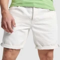 Superdry - Vintage Straight Shorts - Shorts (Rockwood Vintage White) Vintage Straight Shorts