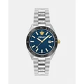 Versace - V Dome - Watches (Blue Dial) V Dome