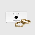 Black Blaze - Flow Napkin Ring Set - Home (Brass) Flow Napkin Ring Set
