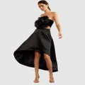 Cynthia Rowley - SATIN HIGH LOW SKIRT - Skirts (Black) SATIN HIGH LOW SKIRT