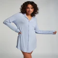Hunkemoller - LS Jersey Essential Shirtddress - Sleepwear (Hydrangea) LS Jersey Essential Shirtddress