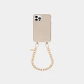 LOUVE COLLECTION - Desert Sand Phone Case + Kate Gold Plated Wristlet - Novelty Gifts (Beige/Brown) Desert Sand Phone Case + Kate Gold-Plated Wristlet
