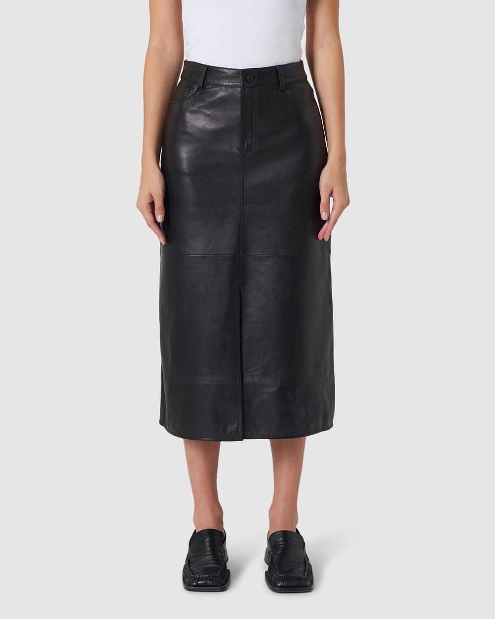 Neuw - Nico Skirt Leather - Skirts (Black) Nico Skirt Leather