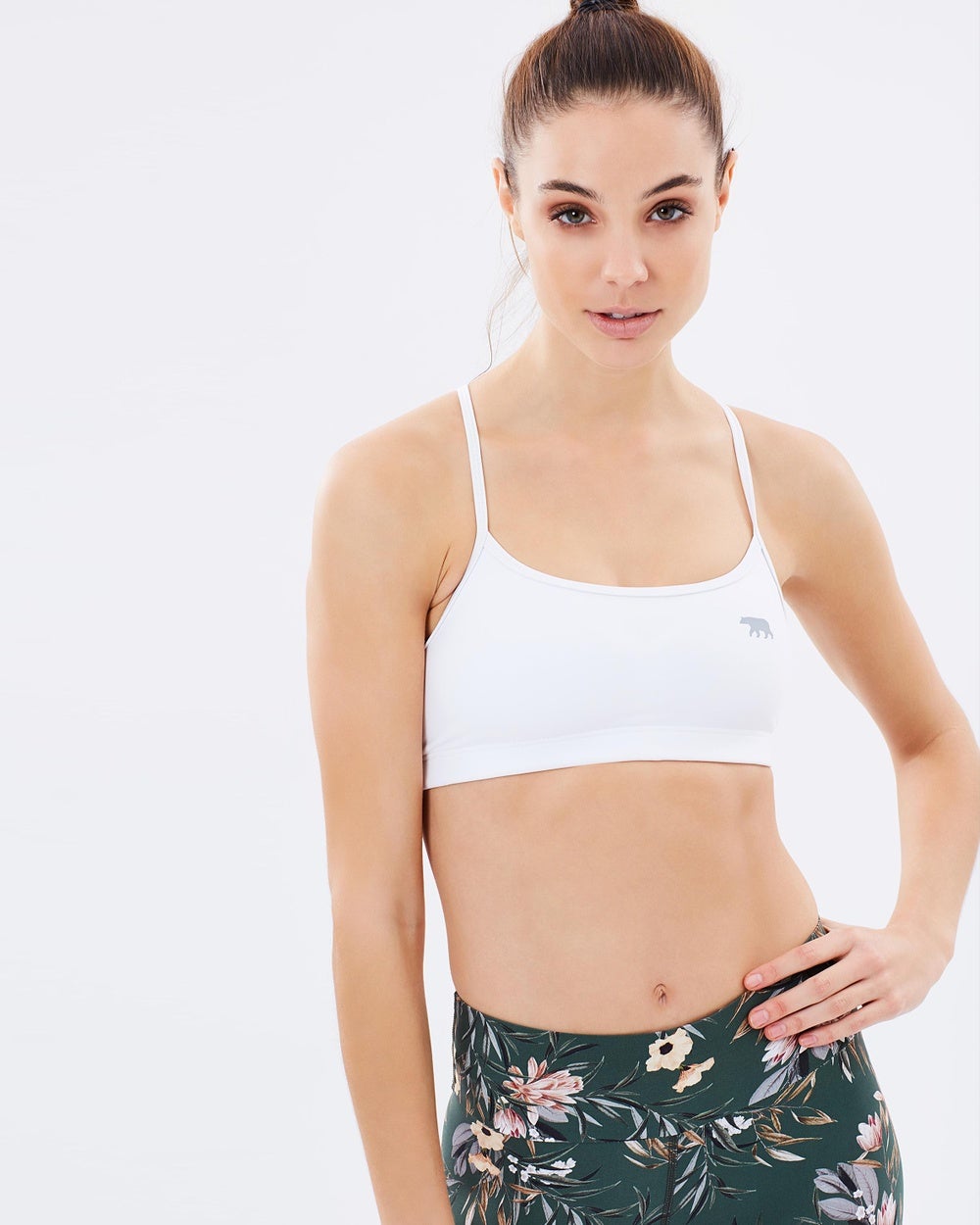 Running Bare - Push Up Crop Top - Crop Tops (White) Push Up Crop Top