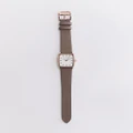The Horse - The Dress Watch - Watches (Rose Gold / White Face / Dark Grey Leather Strap) The Dress Watch