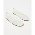 Tony Bianco - Marvel Flats - Ballet Flats (White Nylon) Marvel Flats