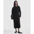 COS - Pleated Midi Dress - Dresses (Black Dark) Pleated Midi Dress