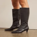 AERE - Low Heel Leather Boots - Boots (Black) Low Heel Leather Boots