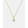 Michael Hill - 0.25 Carat TW Diamond Solitaire Necklace in 18kt White and Yellow Gold - Jewellery (Yellow) 0.25 Carat TW Diamond Solitaire Necklace in 18kt White and Yellow Gold