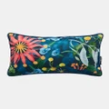 Basil Bangs - Indoor Outdoor Cushion Cover - Home (Blue Green) Indoor Outdoor Cushion Cover