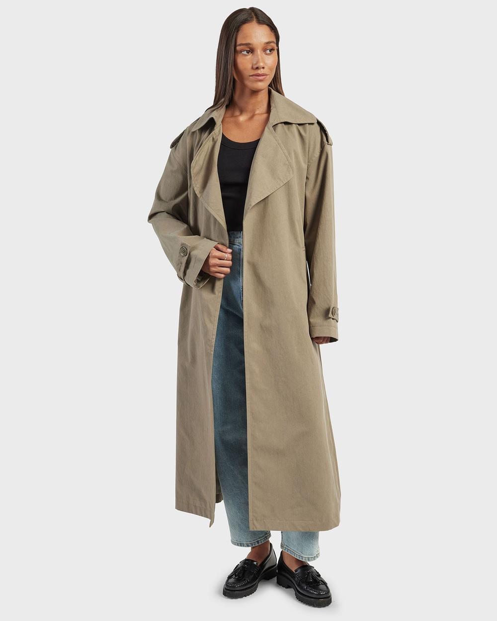 Academy Brand - Jackie Trench - Coats & Jackets (BROWN) Jackie Trench