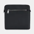 BOSS - Envelope bag in Italian leather with embossed logo - Bags (Black) Envelope bag in Italian leather with embossed logo