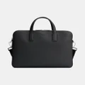 BOSS - Zipped document case in Italian leather - Bags (Black) Zipped document case in Italian leather