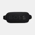 BOSS - Logo belt bag in structured fabric - Bum Bags (Black) Logo belt bag in structured fabric