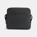 BOSS - Reporter bag in Italian leather with embossed logo - Bags (Black) Reporter bag in Italian leather with embossed logo