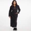 Dazie - Urban Chic Denim Long Sleeve Maxi Dress - Dresses (Stone Black) Urban Chic Denim Long Sleeve Maxi Dress