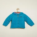 Patagonia - Reversible Down Sweater Hoodie Babies - Hoodies (Frontera & Passage Blue) Reversible Down Sweater Hoodie - Babies