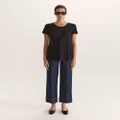SABA - Antonia Tee - Short Sleeve T-Shirts (black) Antonia Tee